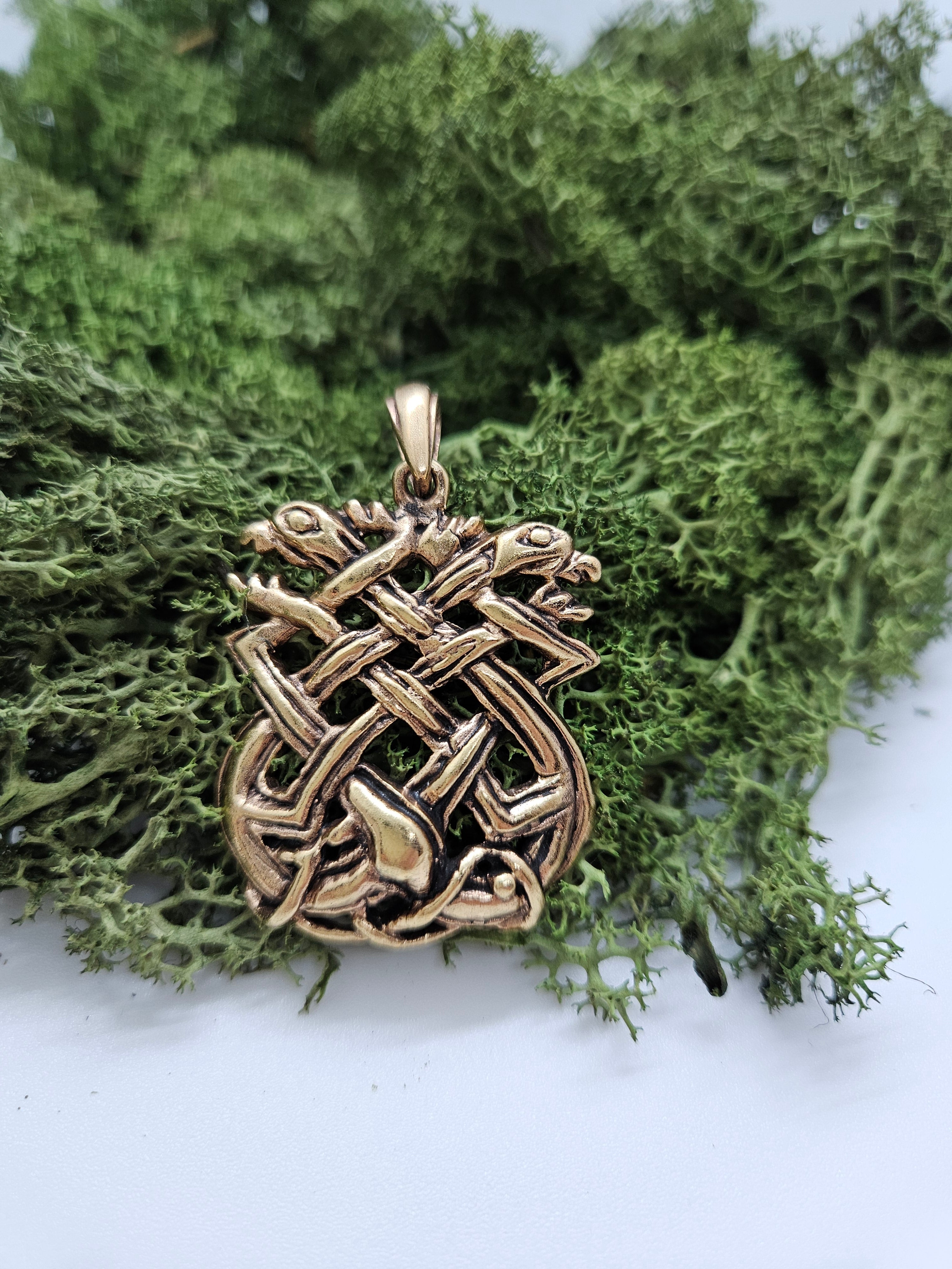 Keltiske Hunder fra Book of Kells - Bronsjeanheng