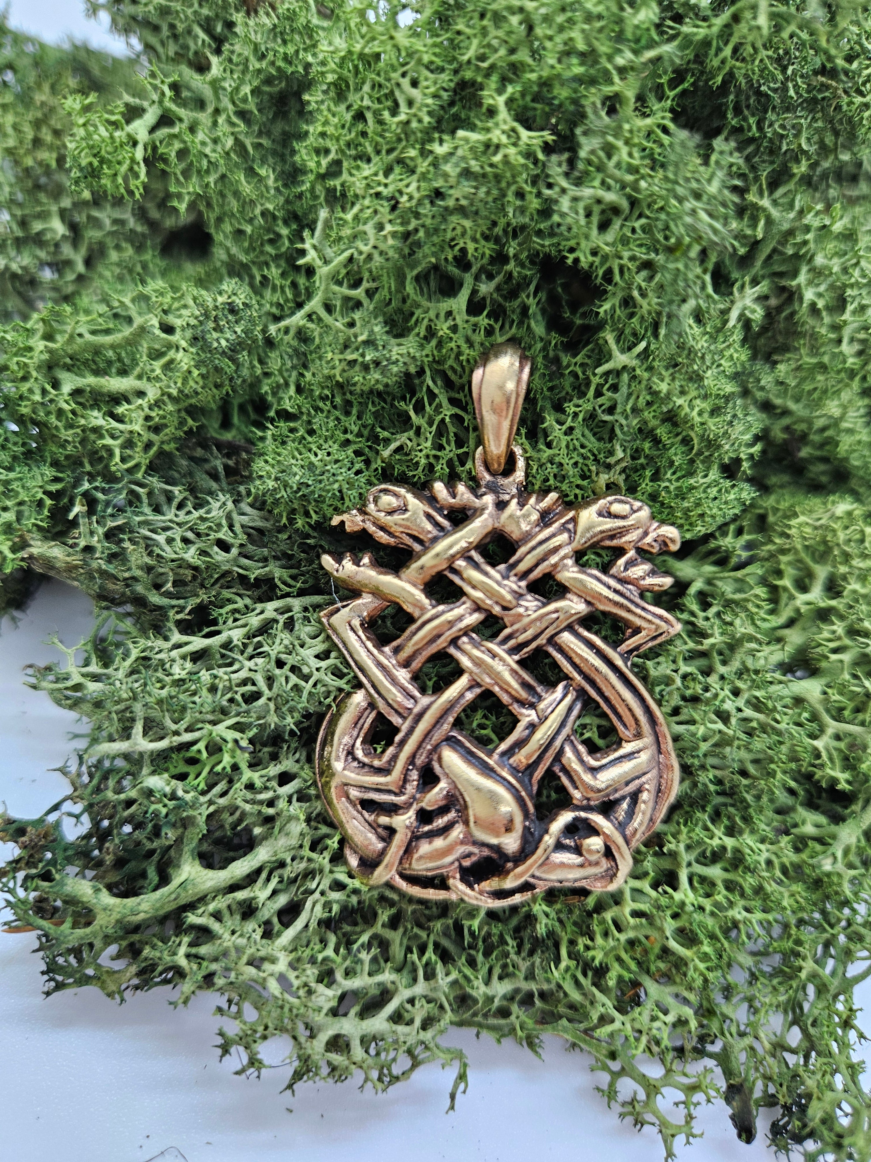 Keltiske Hunder fra Book of Kells - Bronsjeanheng