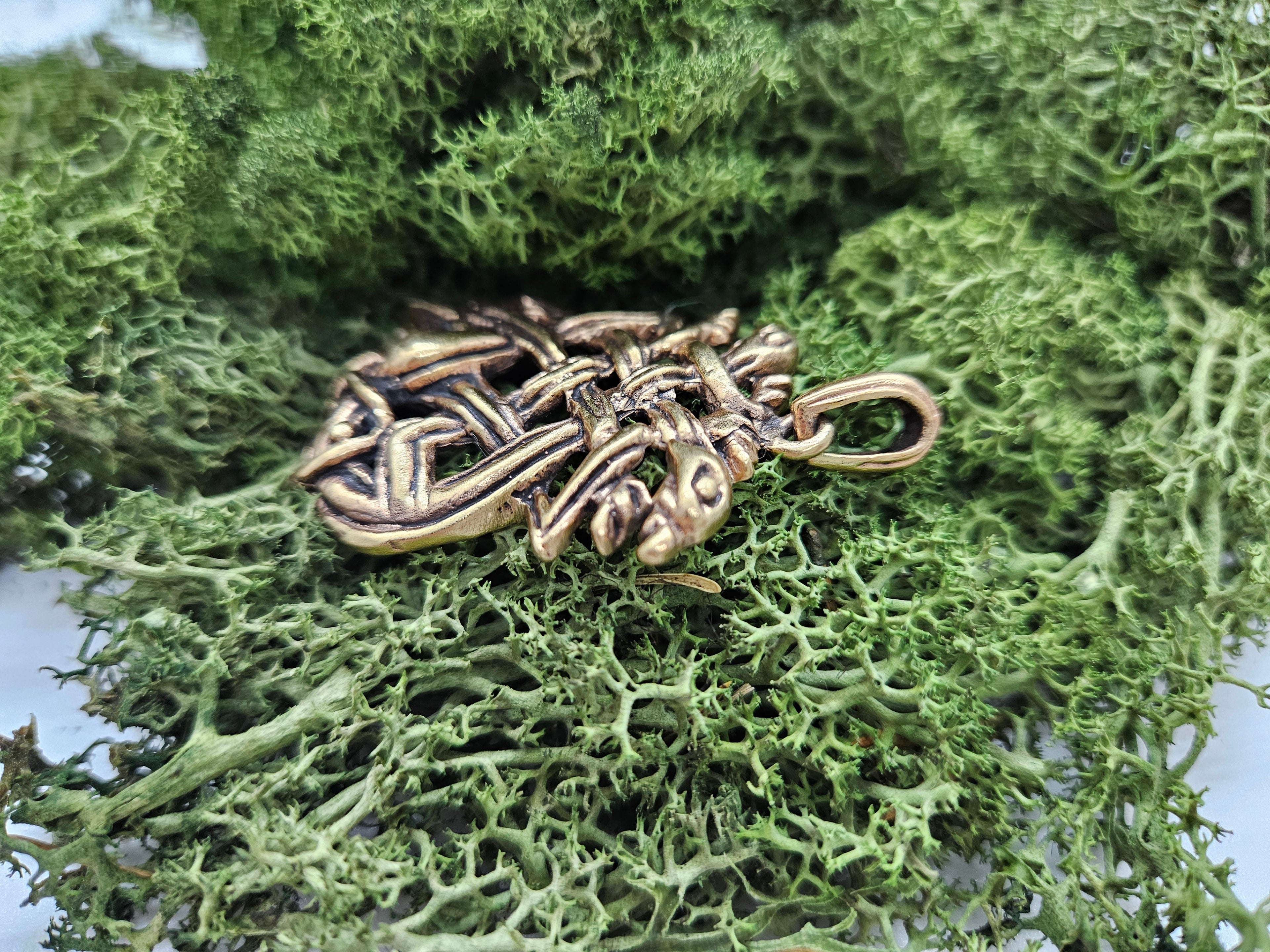 Keltiske Hunder fra Book of Kells - Bronsjeanheng