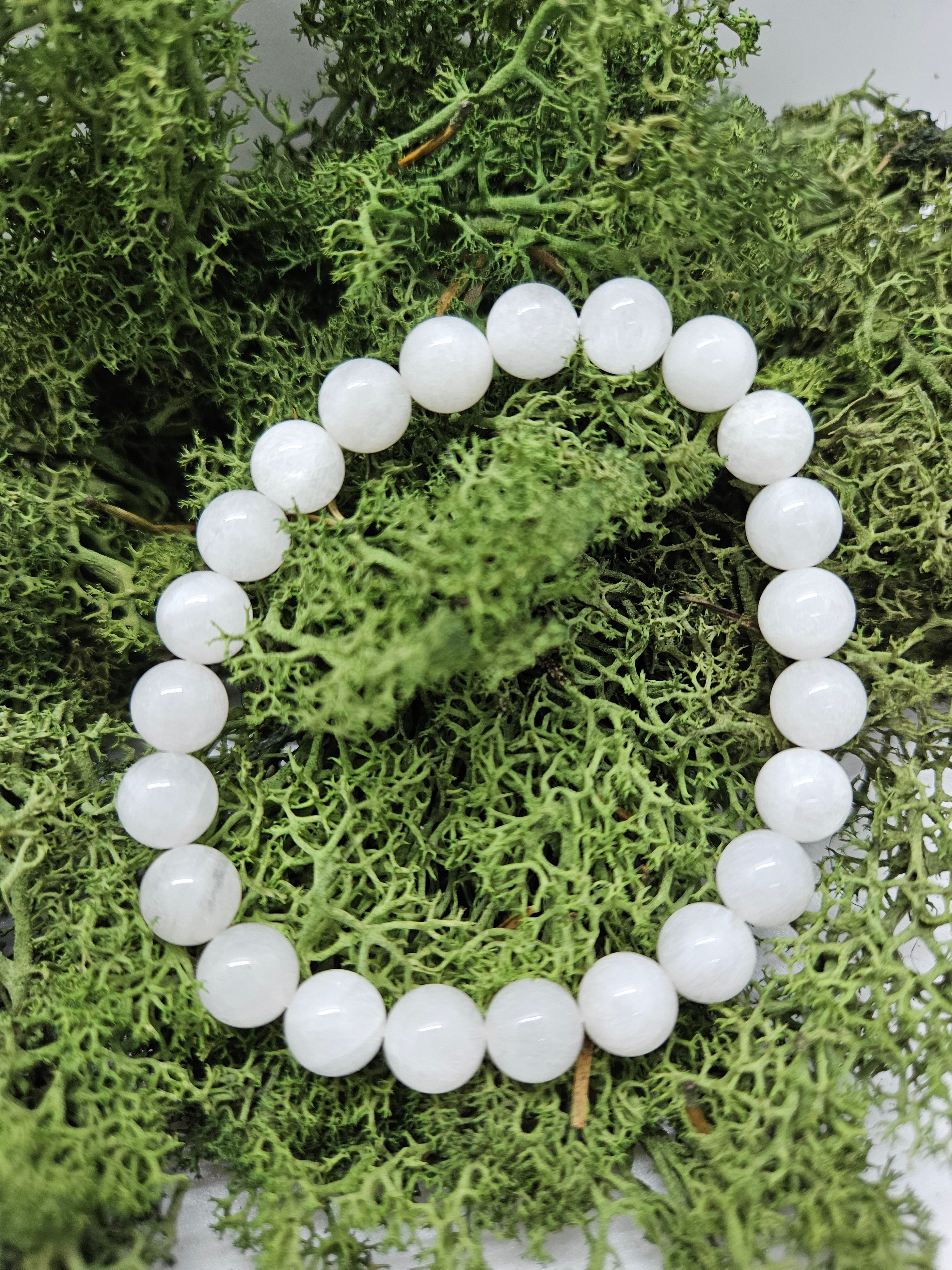 Hvit Labradoritt Armbånd