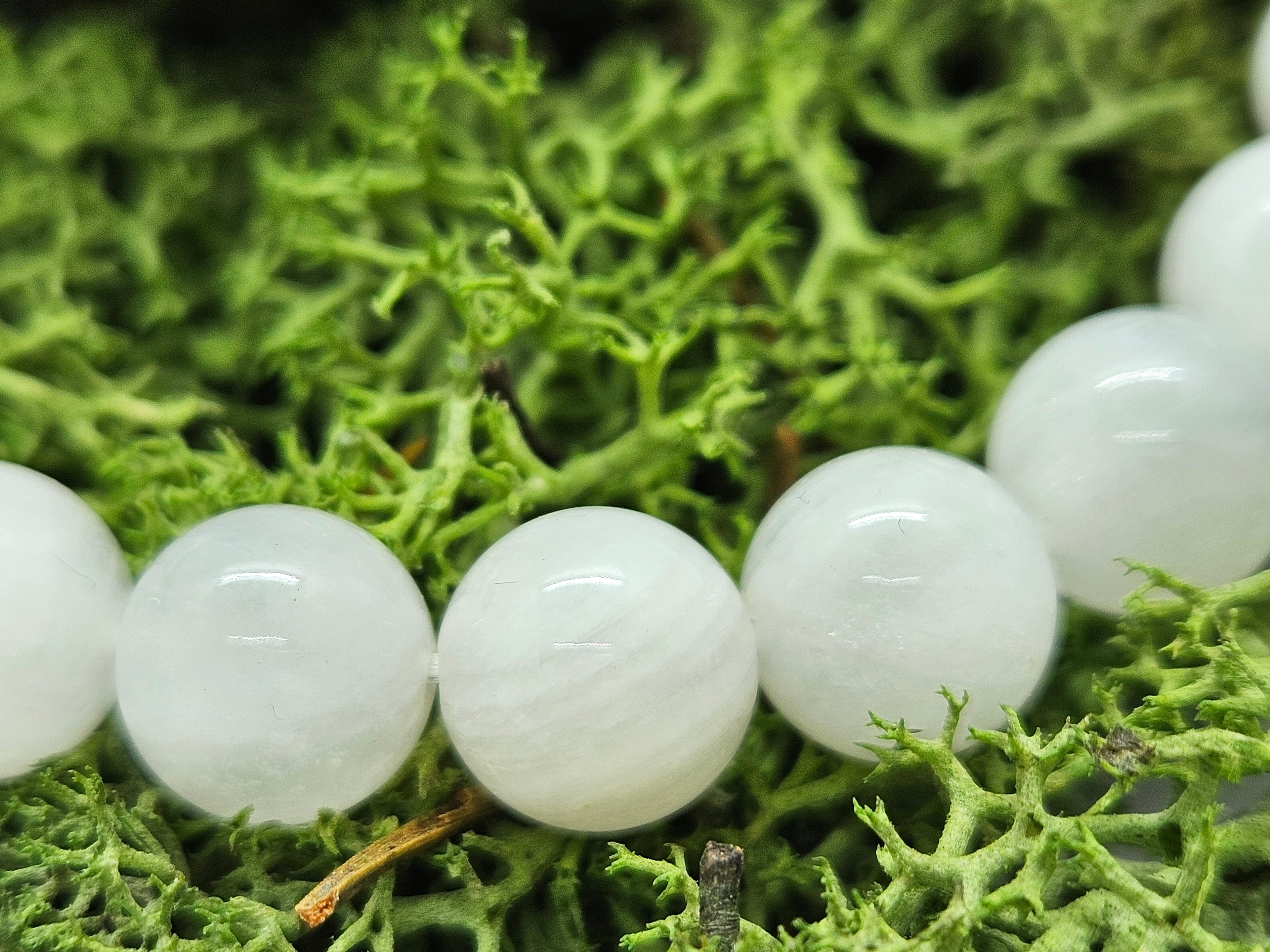 Hvit Labradoritt Armbånd