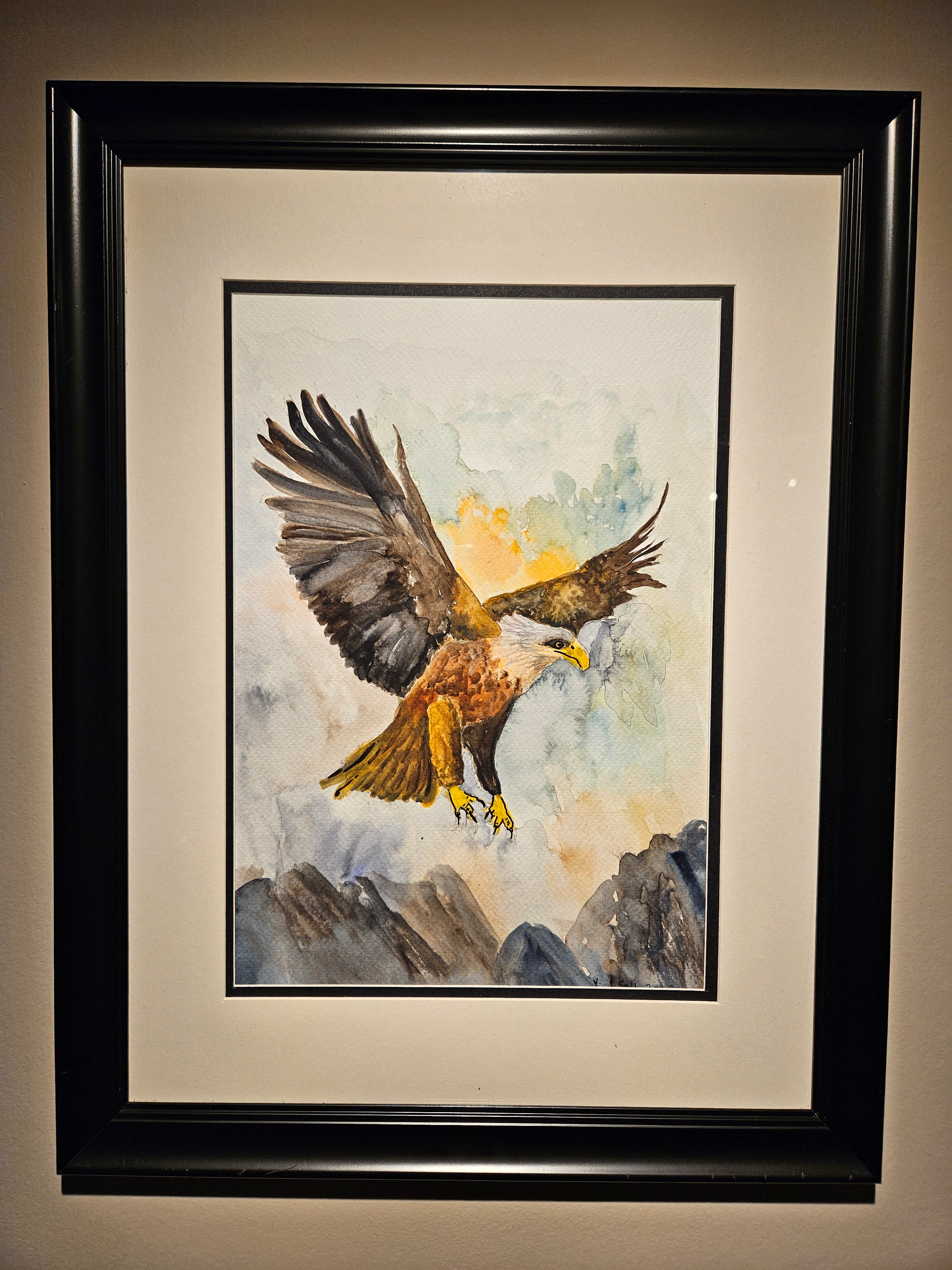 Ørn 5 - Stor Akvarell