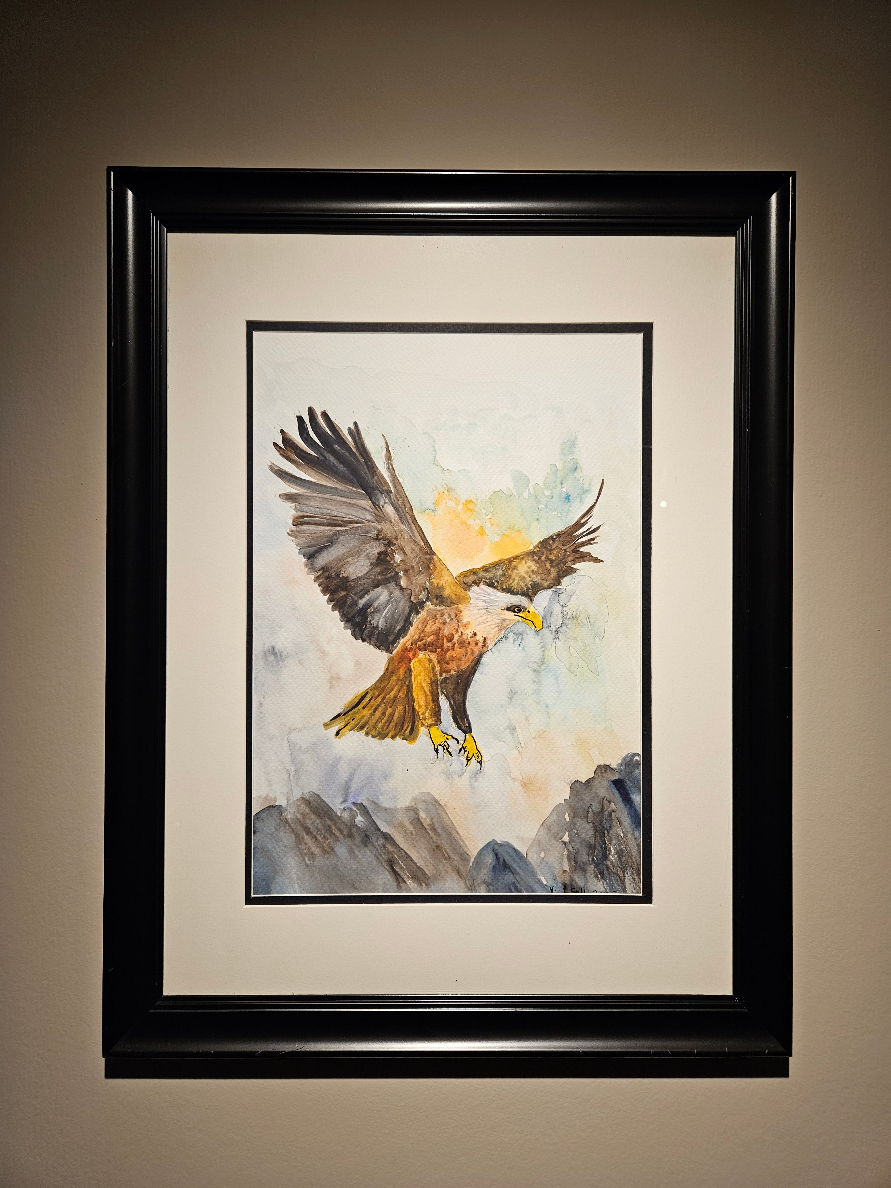 Ørn 5 - Stor Akvarell
