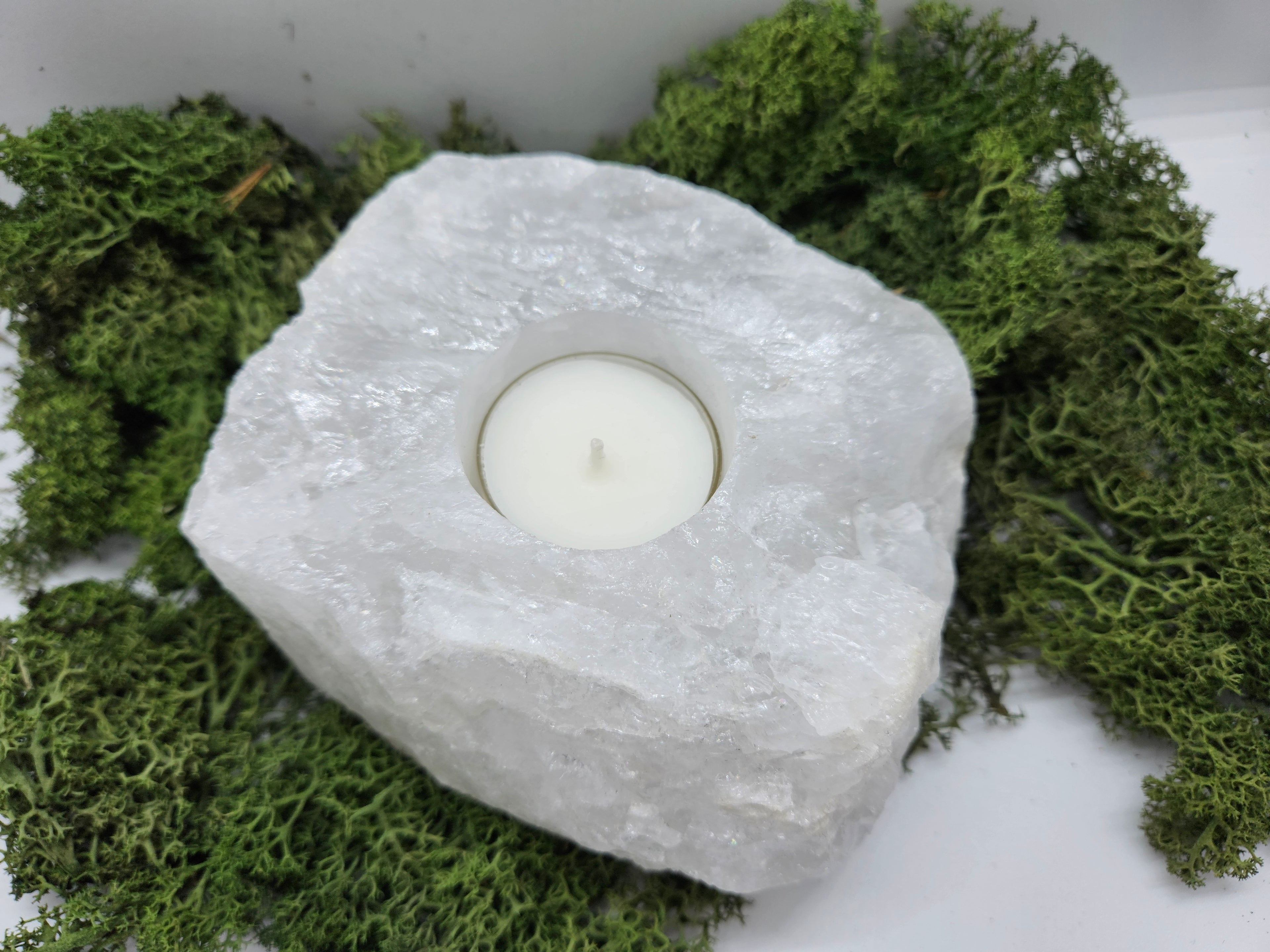 Bergkrystall Telysholder