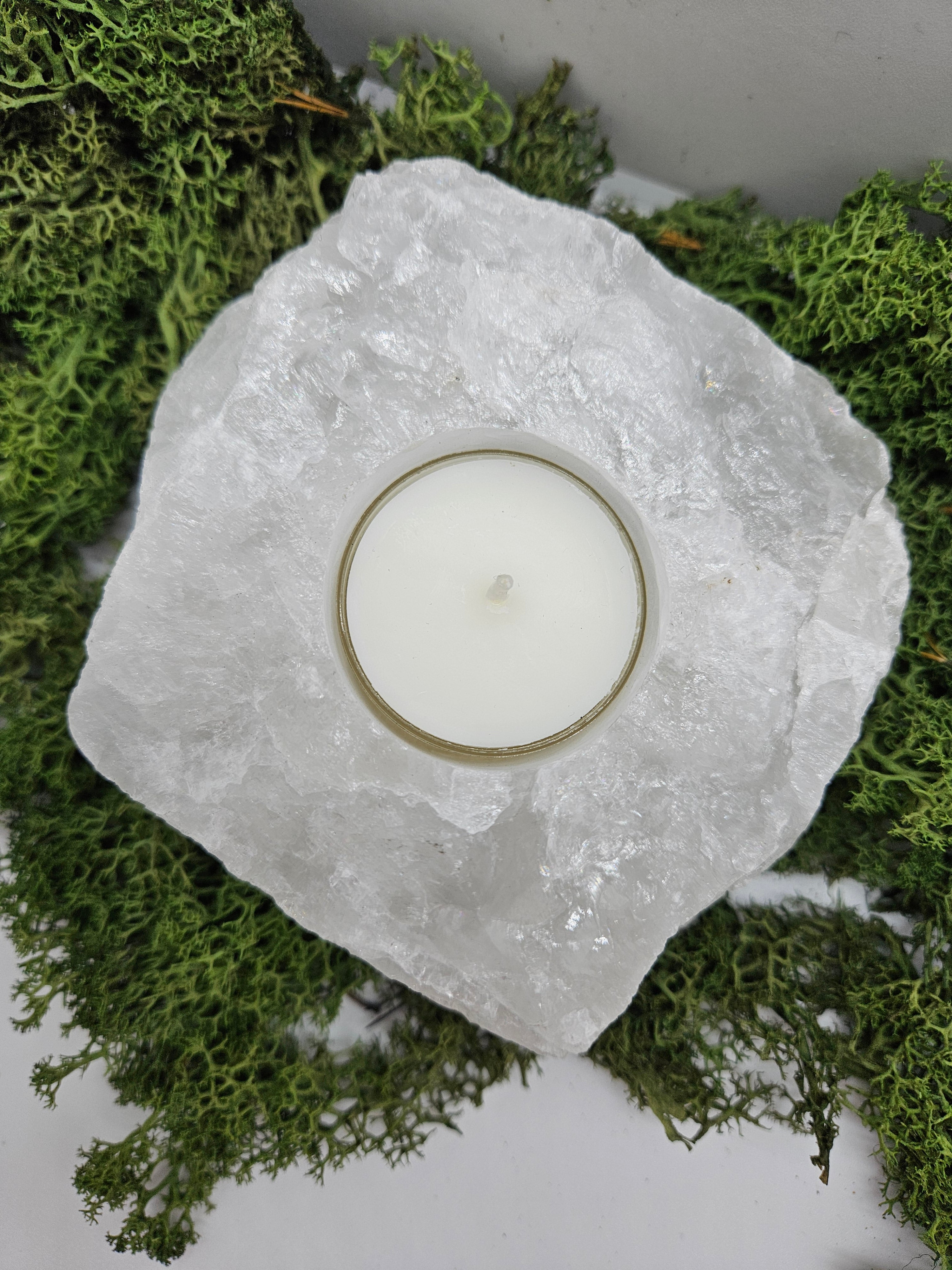 Bergkrystall Telysholder