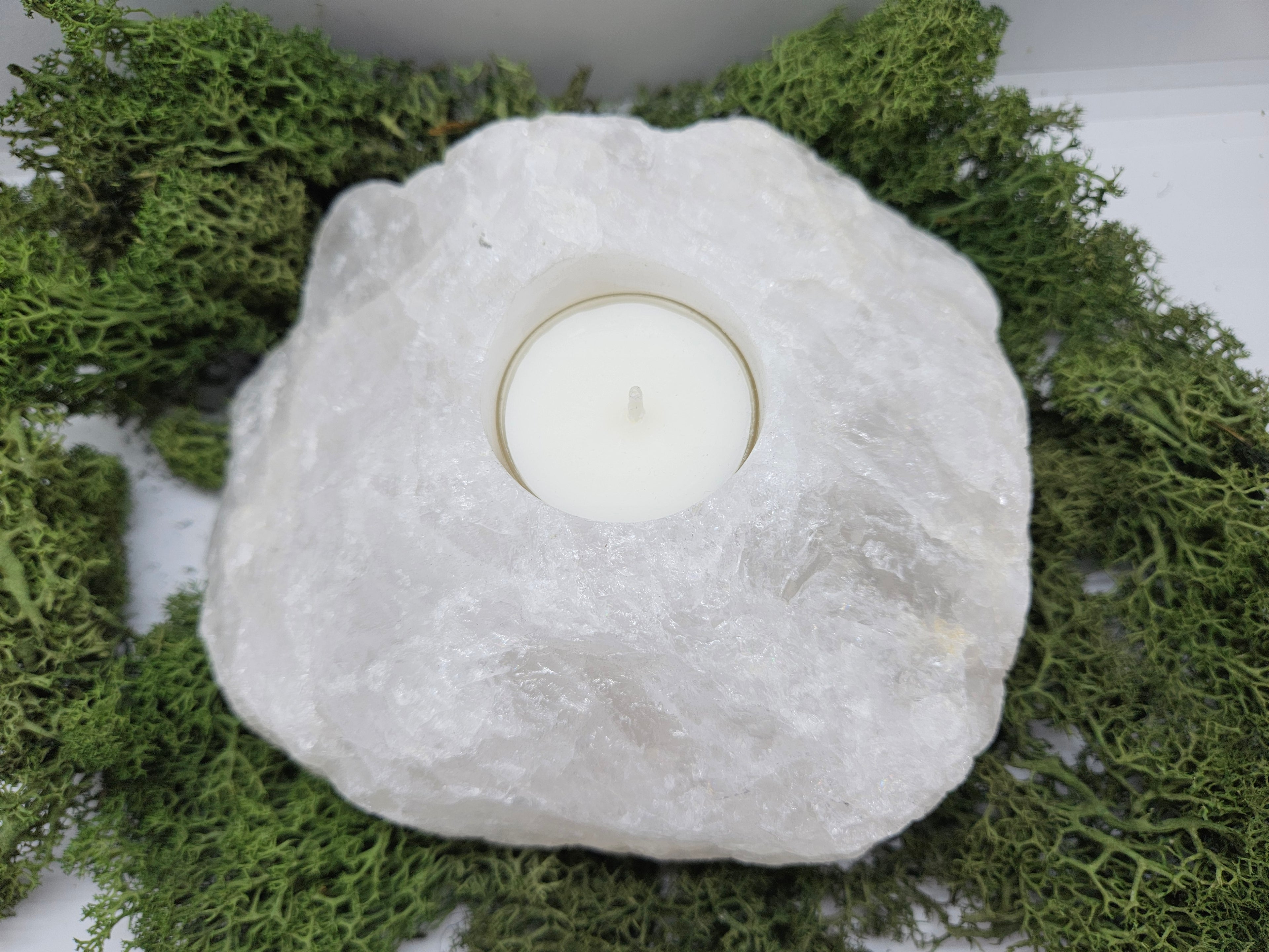 Bergkrystall Telysholder