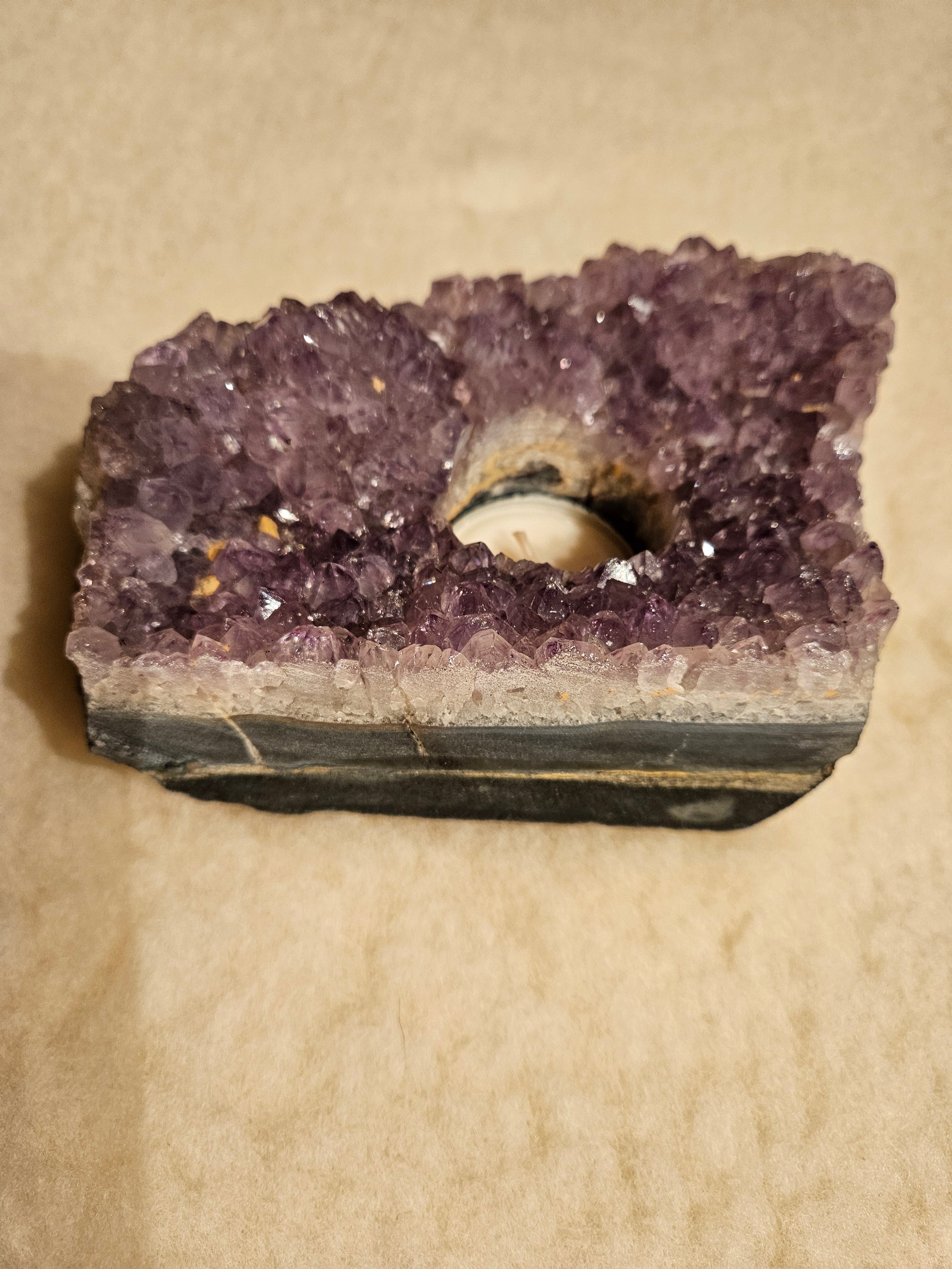 Ametyst Stor Telysholder