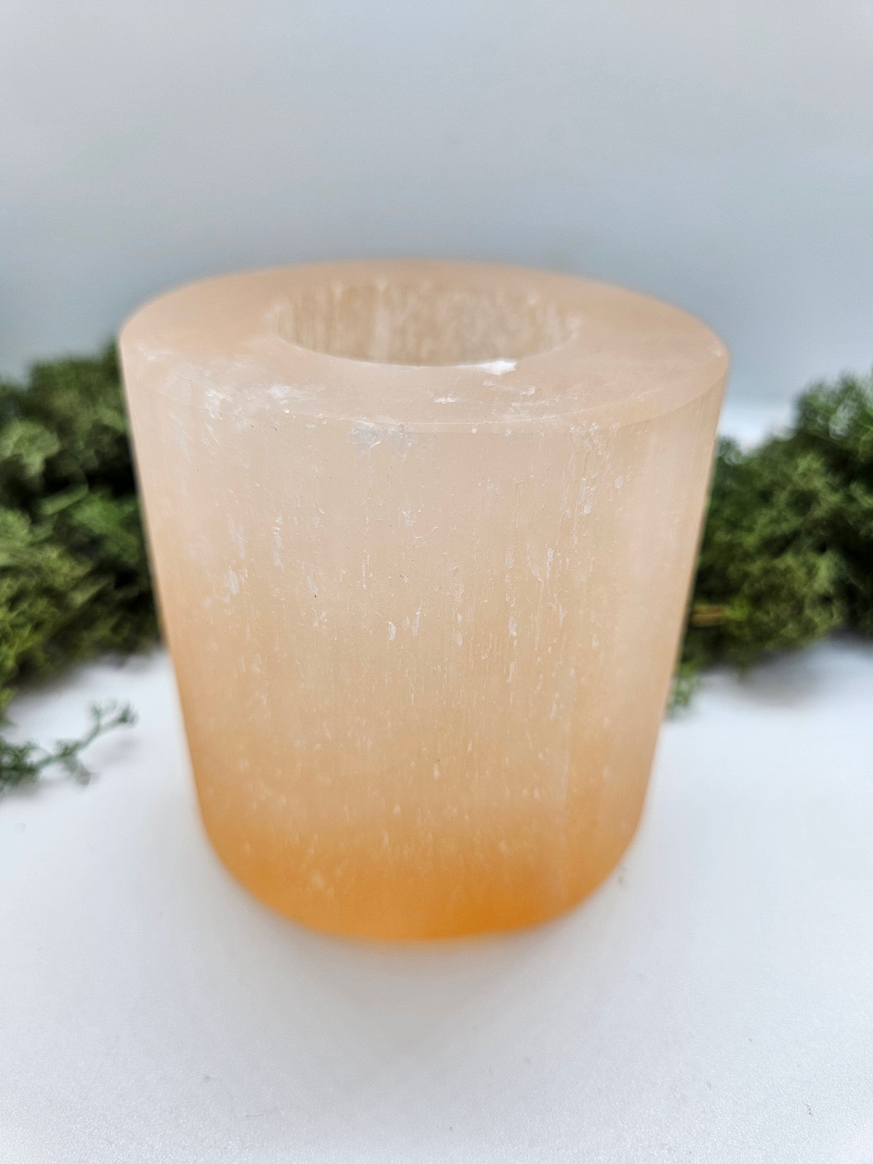 Oransj Selenitt Telysholder