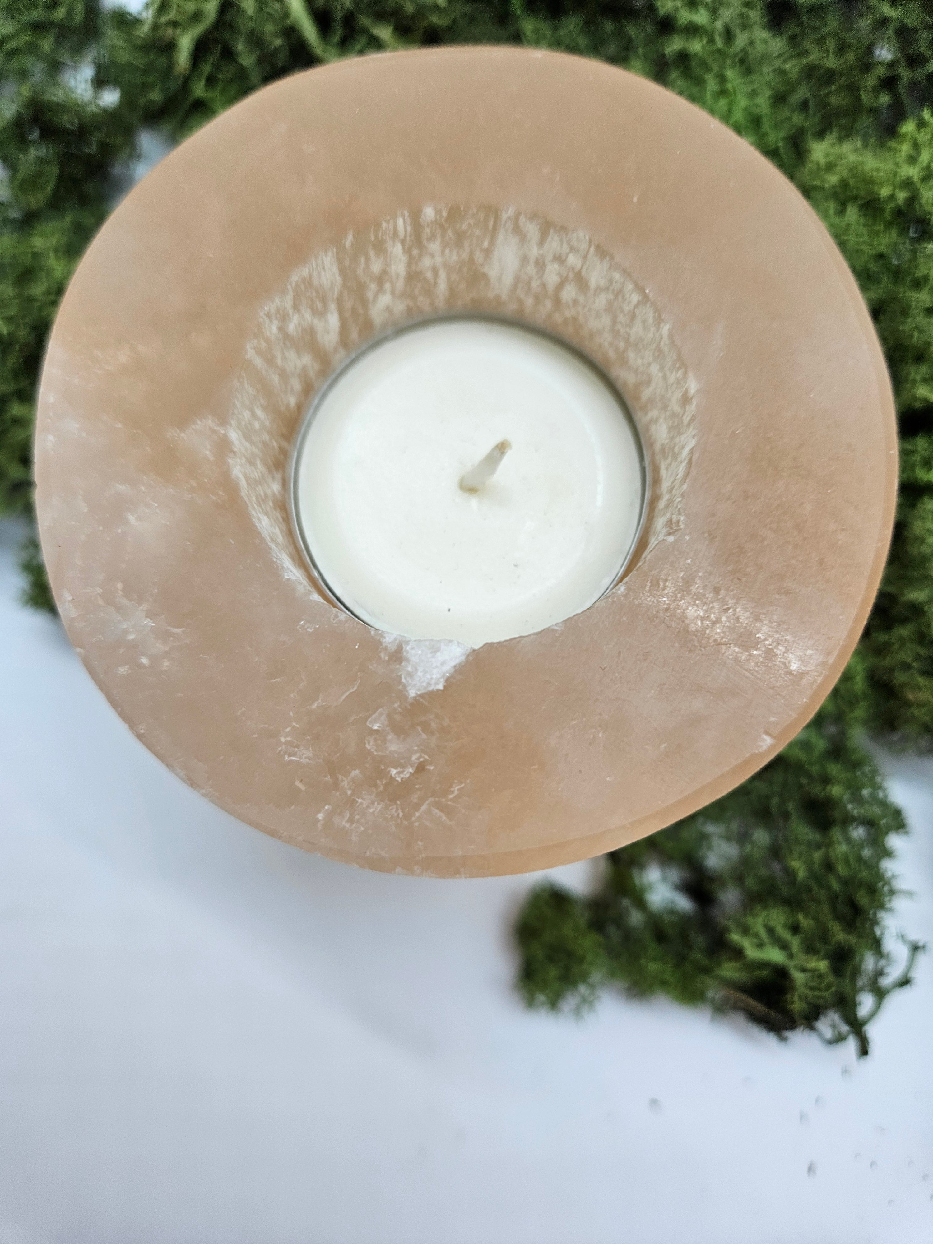 Oransj Selenitt Telysholder