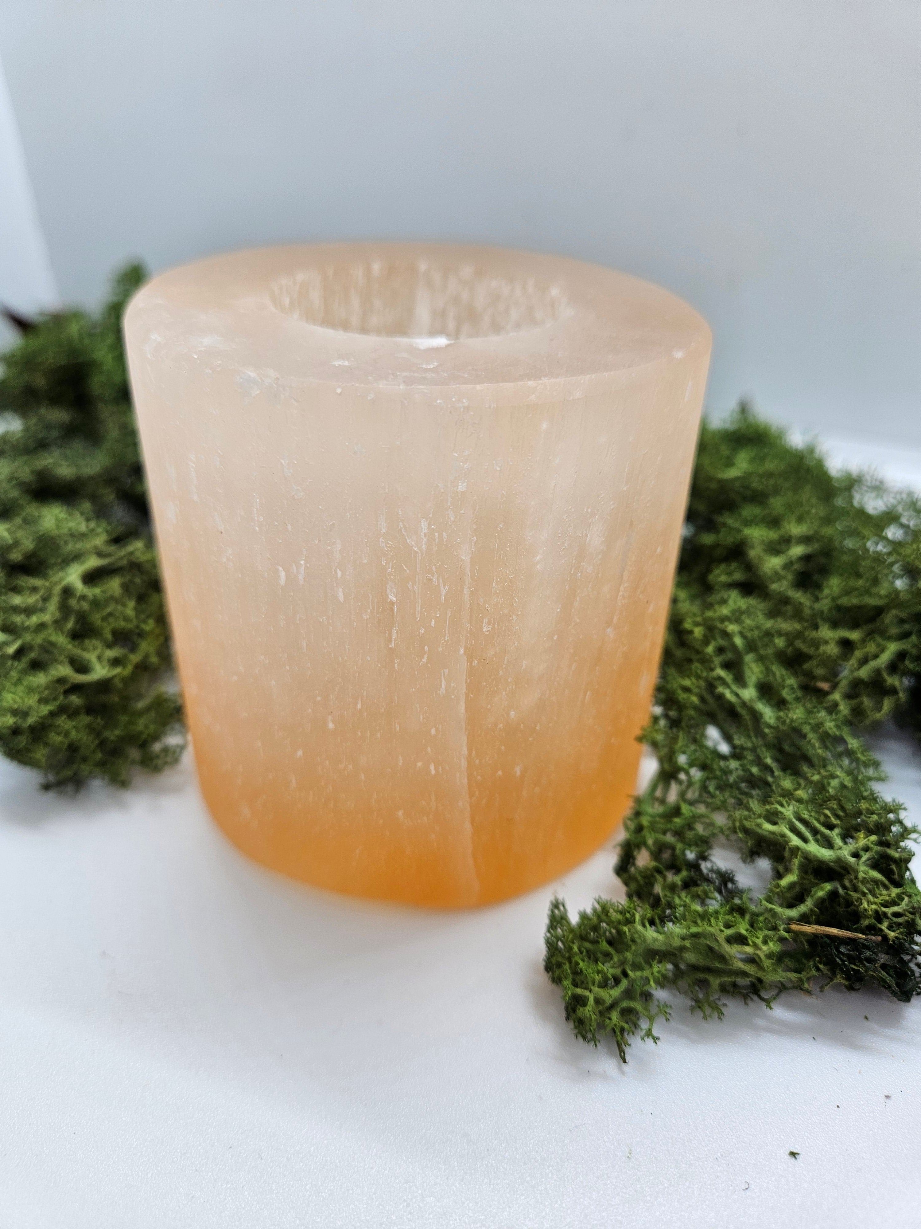 Oransj Selenitt Telysholder