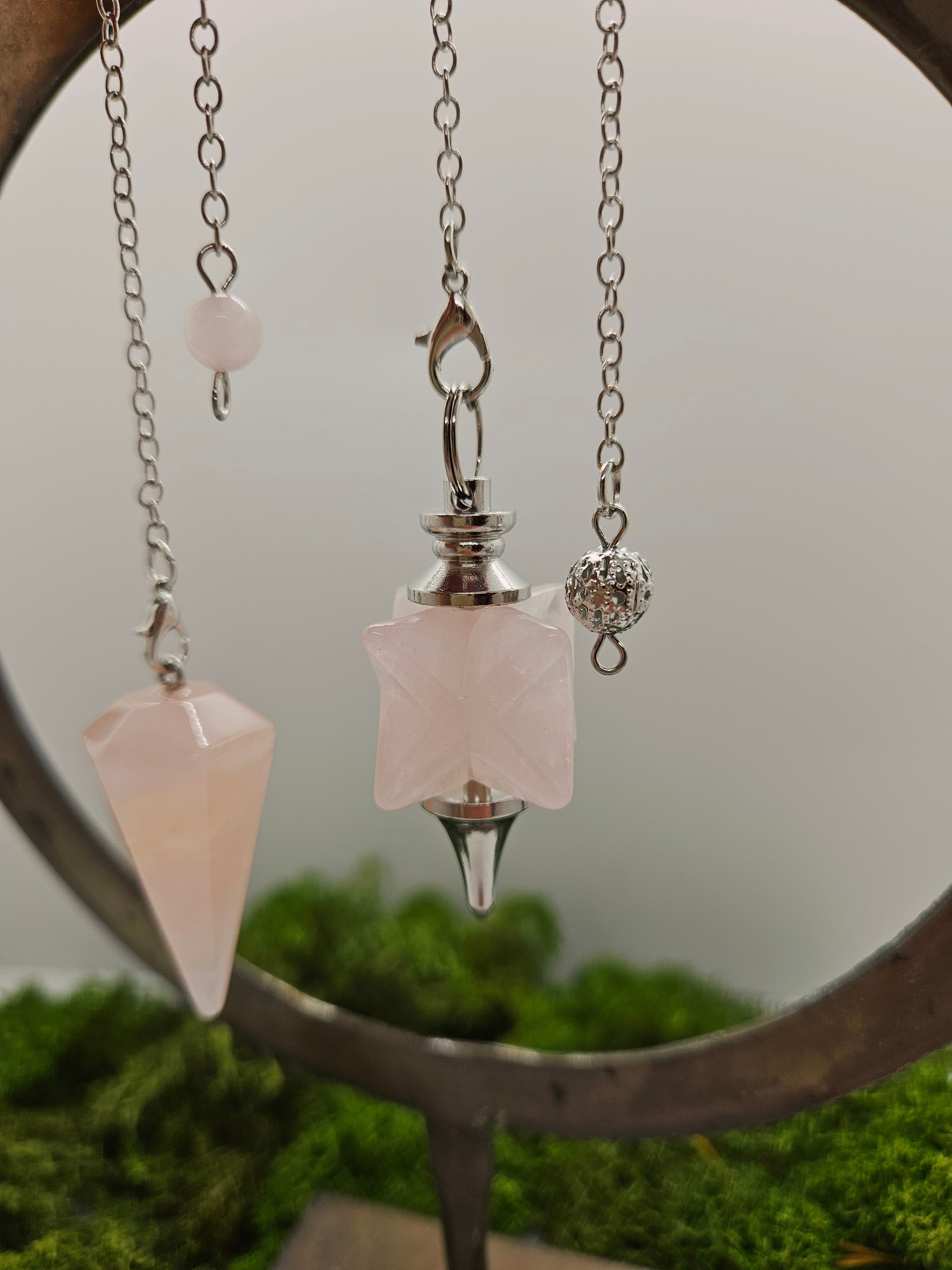 Rosenkvarts - Pendel Stjerne