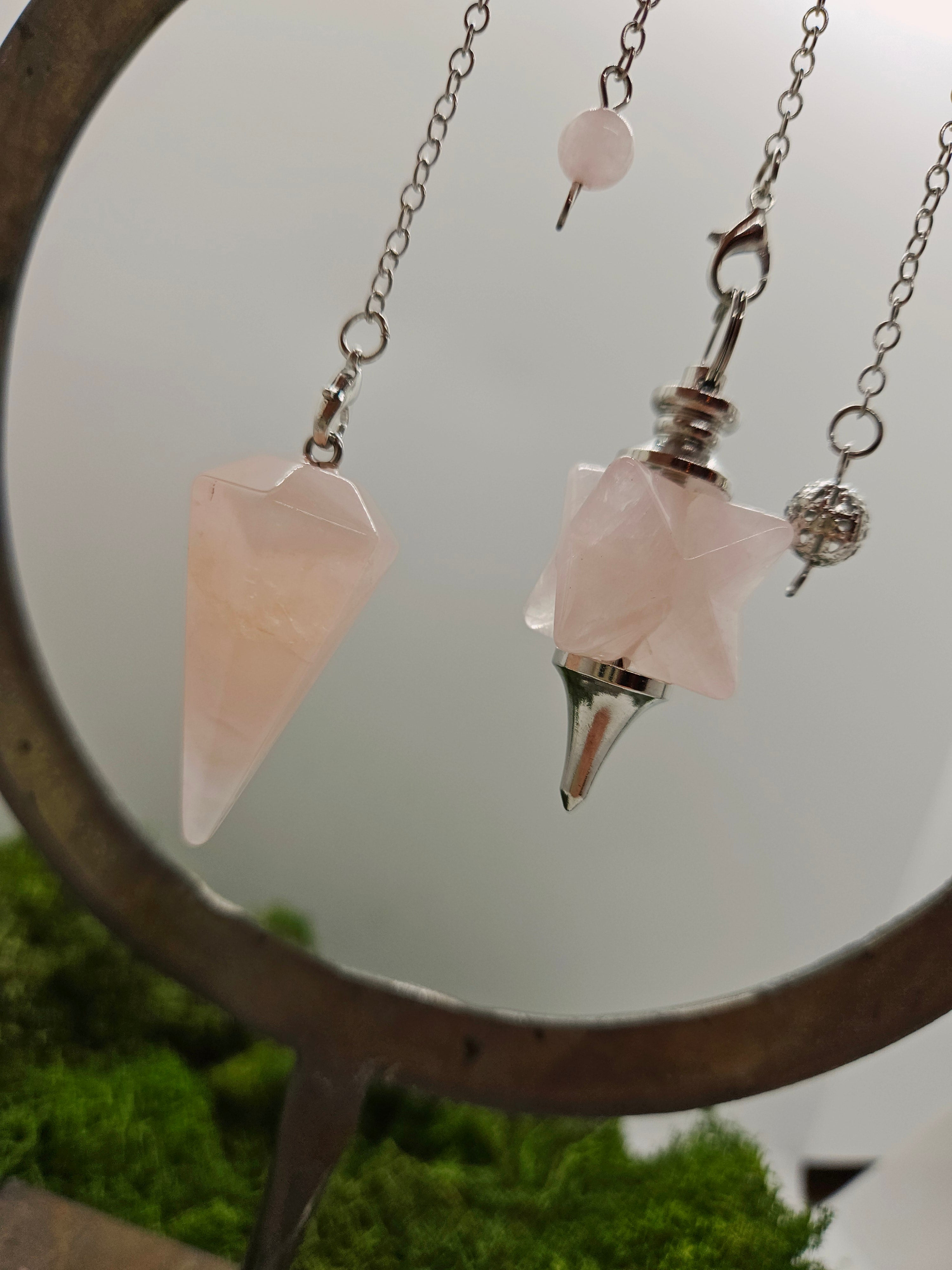 Rosenkvarts - Pendel Stjerne