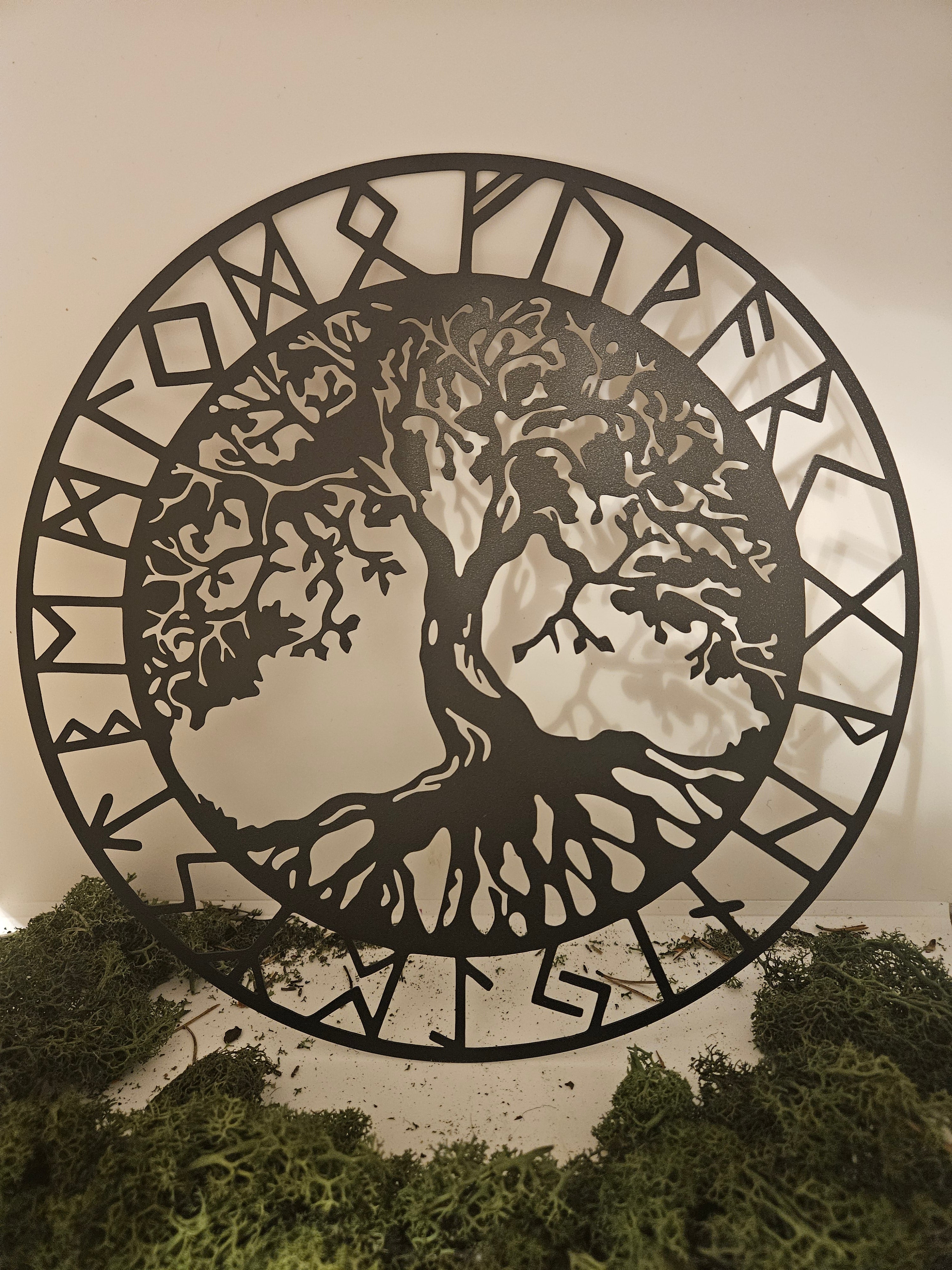 Livets tre og runer veggheng